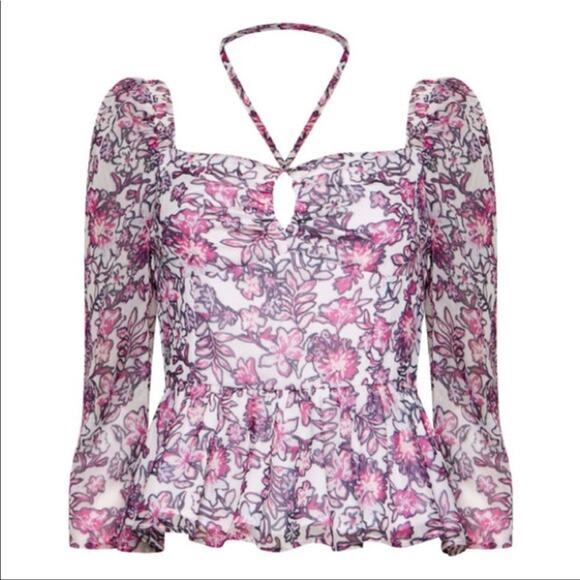 French Connection NWT Hallie Peplum Top M - Picture 3 of 10